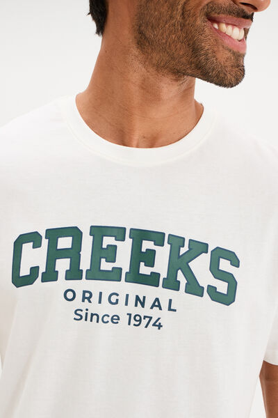 T-shirt droit manches courtes coton blanc homme