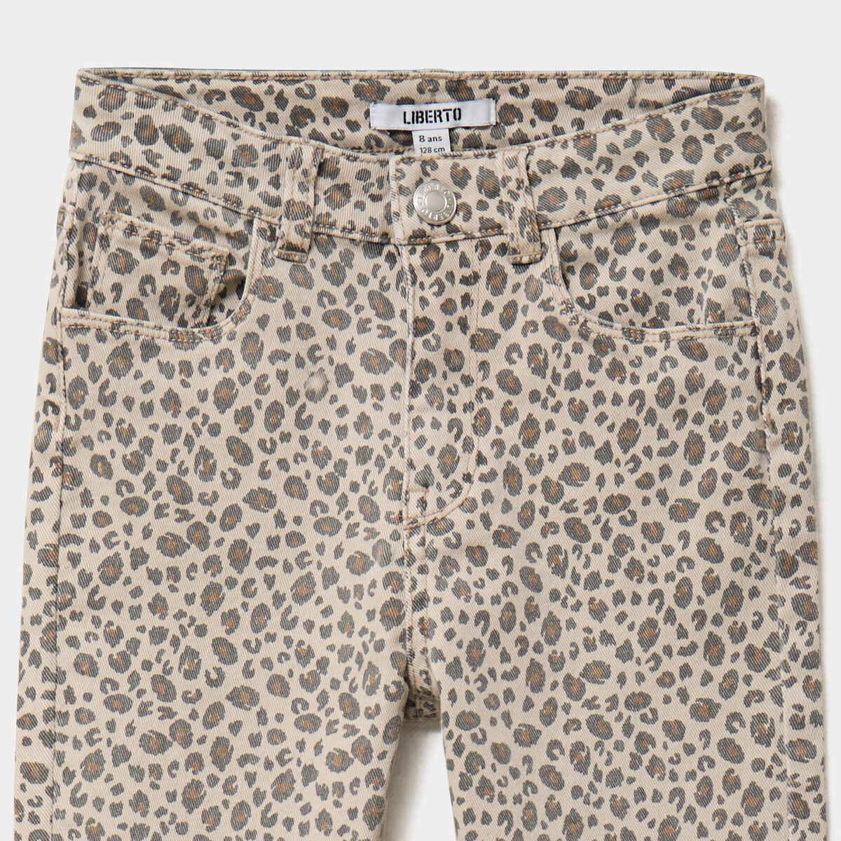 Pantalon bootcut 5 poches coton sable fille