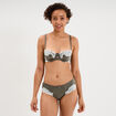 Soutien-gorge bandeau avec dentelle vert kaki femme