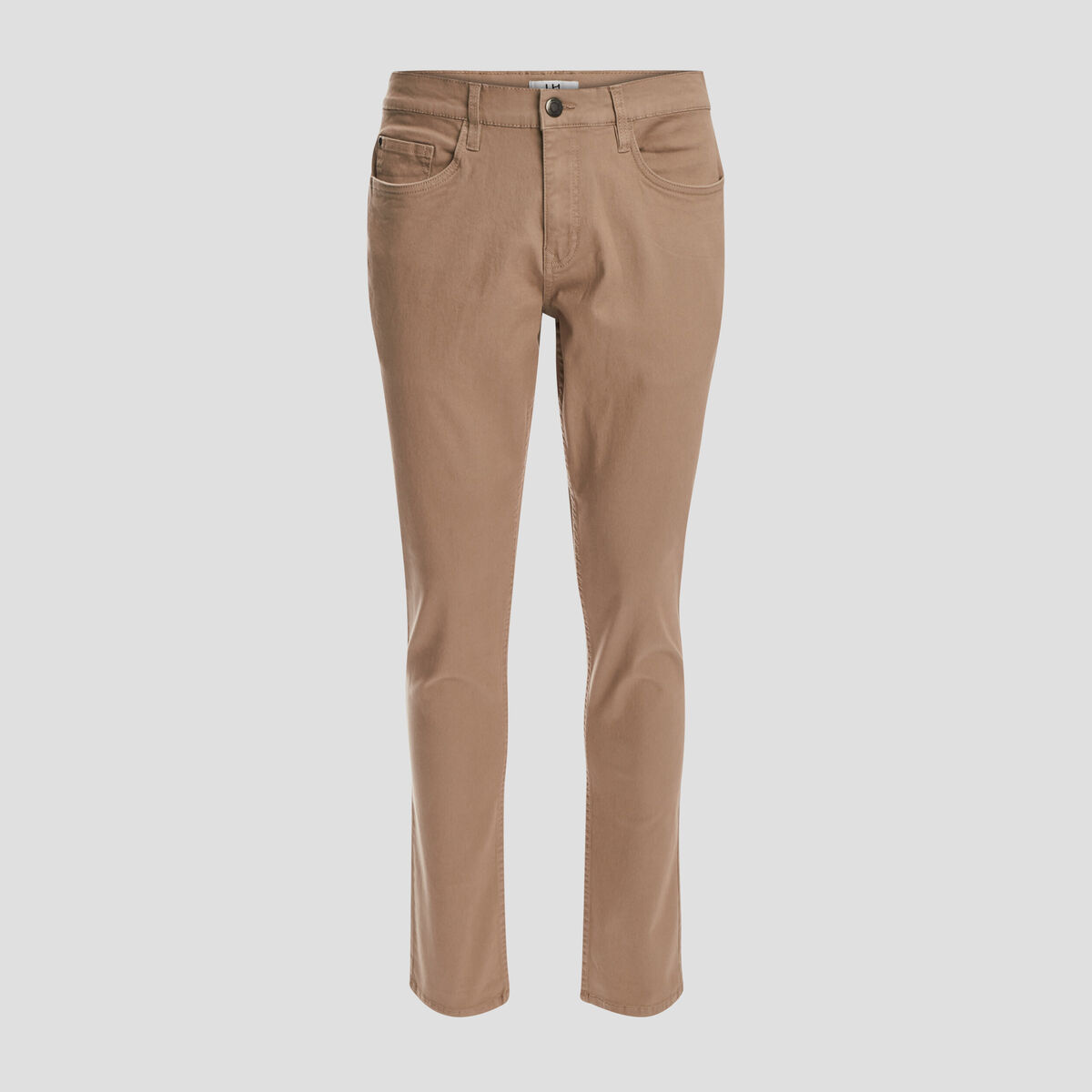 Pantalon droit en coton stretch sable homme