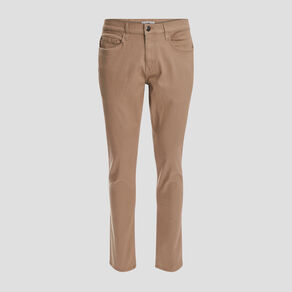 Pantalon droit en coton stretch sable homme