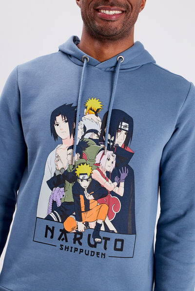 Sweat à capuche hoodie Naruto bleu homme