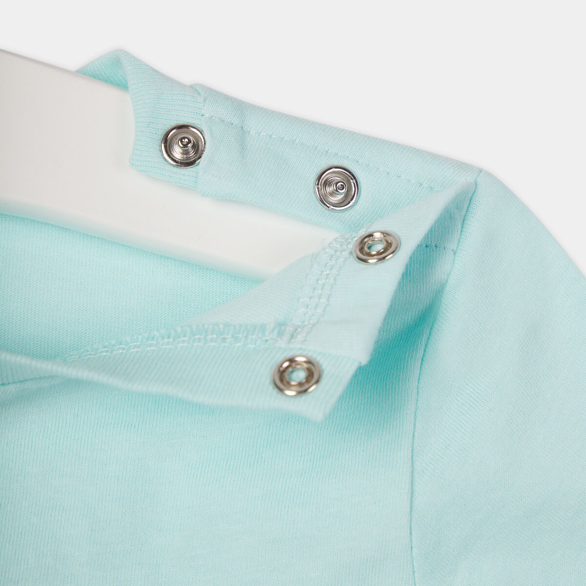 T-shirt à manches courtes en coton vert turquoise bébé garçon