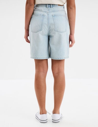 Bermuda en jean 5 poches Creeks denim bleach femme