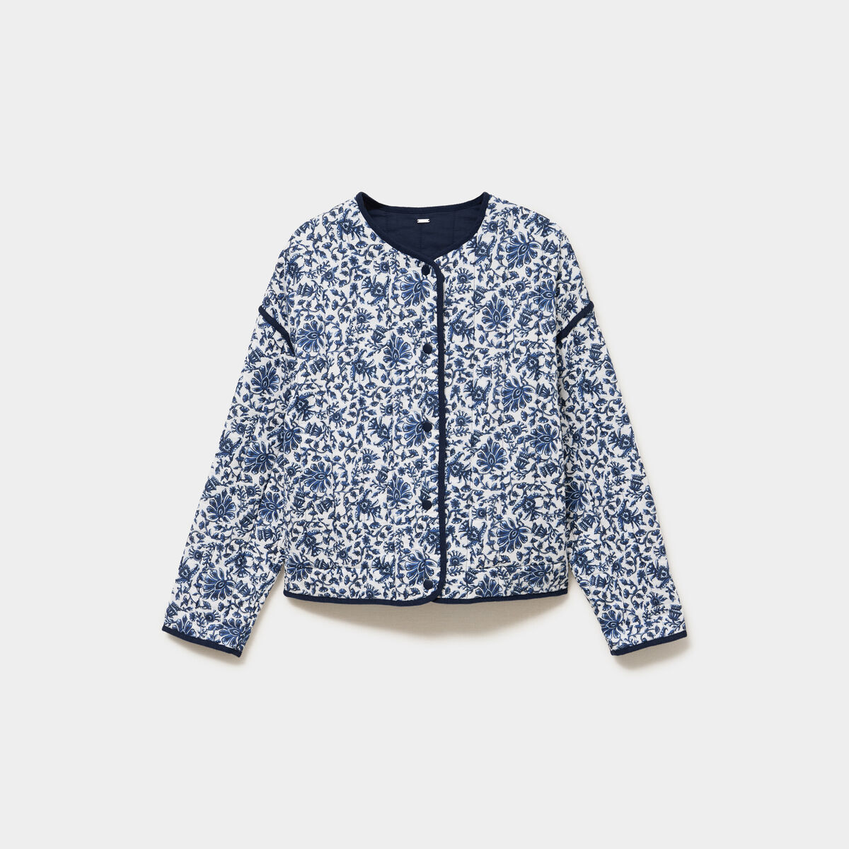 Veste manches longues matelass&eacute;e blanc femme