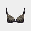 Soutien-gorge emboîtant broderie vert kaki femme