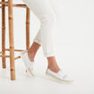Mocassins pied large Confortissimo blanc femme