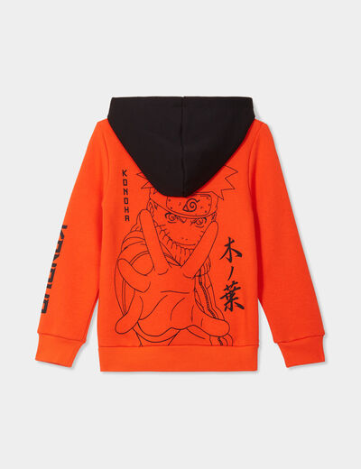 Sweat à capuche hoodie Naruto orange foncé garçon
