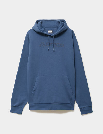 Sweat hoodie 1 poche Kappa bleu gris homme
