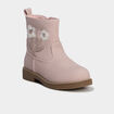 Bottines fourr&eacute;es plates rose fille