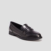 Mocassins talons plats noir femme