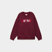 Sweat col rond logo oversize bordeaux femme