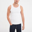 Débardeur coton bretelles larges blanc homme
