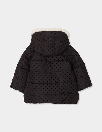 Doudoune à capuche fourrée Creeks gris foncé bébé fille