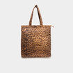 Sac tote bag zipp&eacute; sable femme