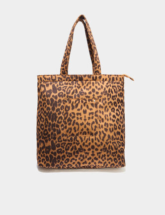 Sac tote bag zipp&eacute; sable femme