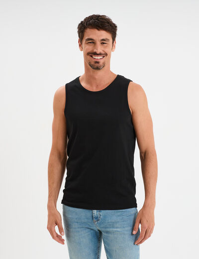 Débardeur bretelles larges noir homme