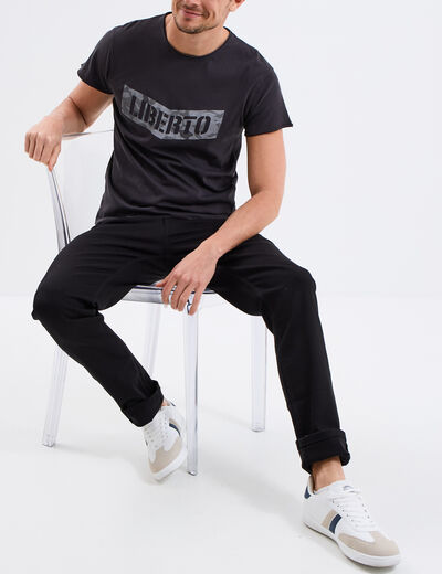 T-shirt manches courtes coton gris foncé homme