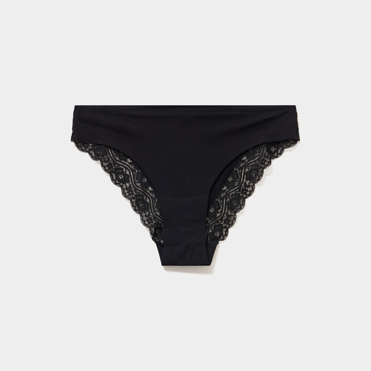 Culotte invisible &agrave; dentelle noir femme
