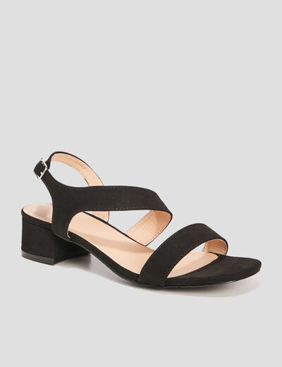 Sandales à talons noir femme