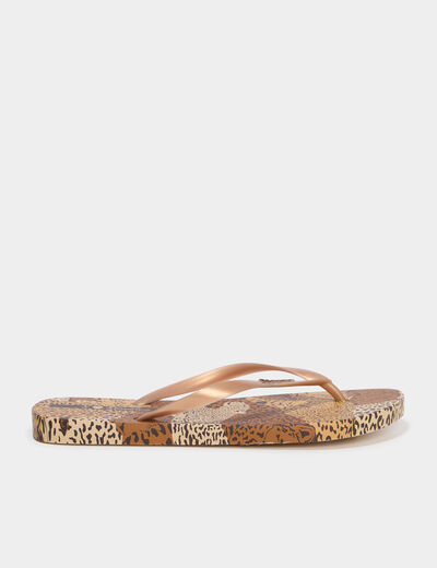 Tongs noir femme