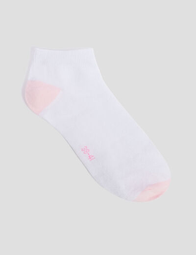Lot 5 paires chaussettes blanc femme