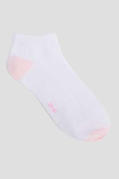 Lot 5 paires chaussettes blanc femme