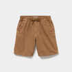 Bermuda regular taille &eacute;lastiqu&eacute;e coton marron fonc&eacute; gar&ccedil;on