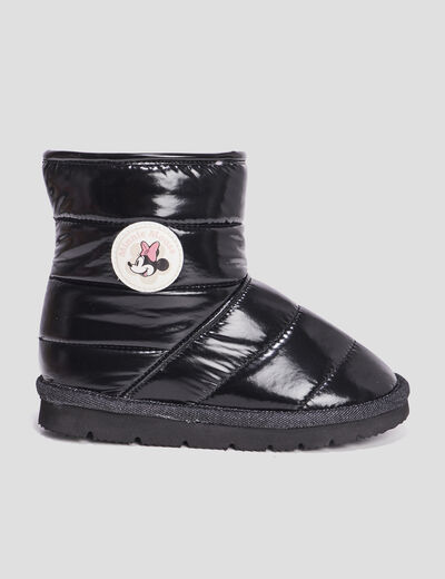 Bottines chaudes matelassées Minnie noir fille