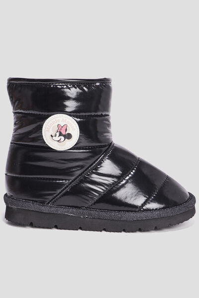Bottines chaudes matelassées Minnie noir fille