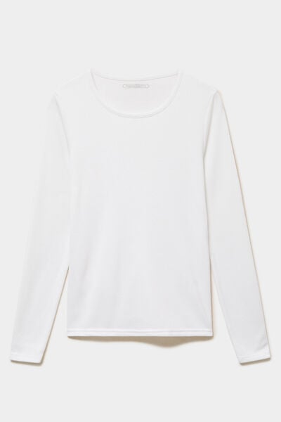 T-shirt thermique Damart x Trappeur blanc femme