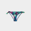 Bas de maillot de bain d&eacute;tails noeuds bleu p&eacute;trole femme