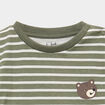 T-shirt manches longues coton vert kaki b&eacute;b&eacute; gar&ccedil;on