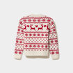 Pull de No&euml;l manches longues ecru fille