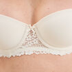 Soutien-gorge balconnet micro dentelle blanc femme