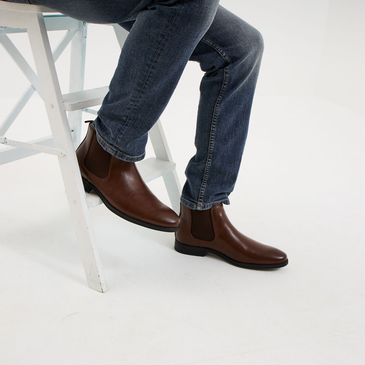 Bottines chelsea marron homme