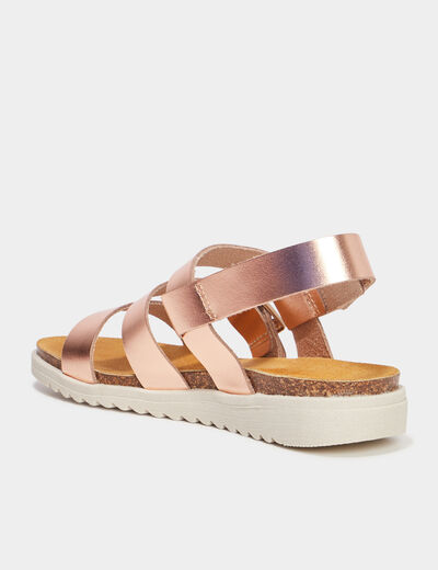 Sandales en cuir Kickers Alana rose fille