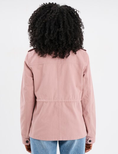 Veste poches à rabat boutonnée Creeks vieux rose femme