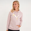 Sweat hoodie 1 poche &agrave; capuche Puma rose poudr&eacute;e femme