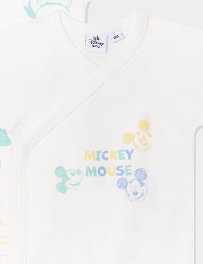 Lot de 2 bodies manches courtes coton ivoire mixte
