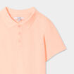 Polo manches courtes &agrave; d&eacute;tail brod&eacute; orange fluo gar&ccedil;on