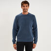 Pull col rond manches longues bleu gris homme