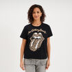 T-shirt manches courtes Rolling Stones noir femme