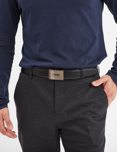 Ceinture réversible noir homme
