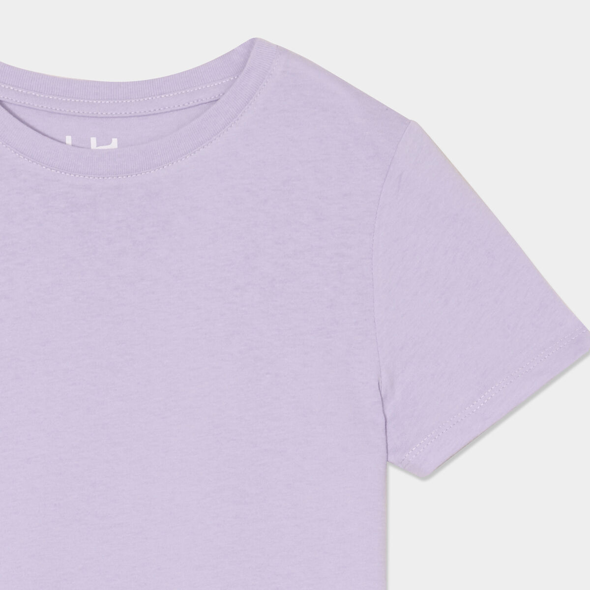 T-shirt en coton manches courtes mauve gar&ccedil;on