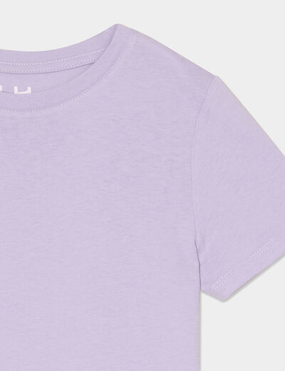 T-shirt en coton manches courtes mauve garçon