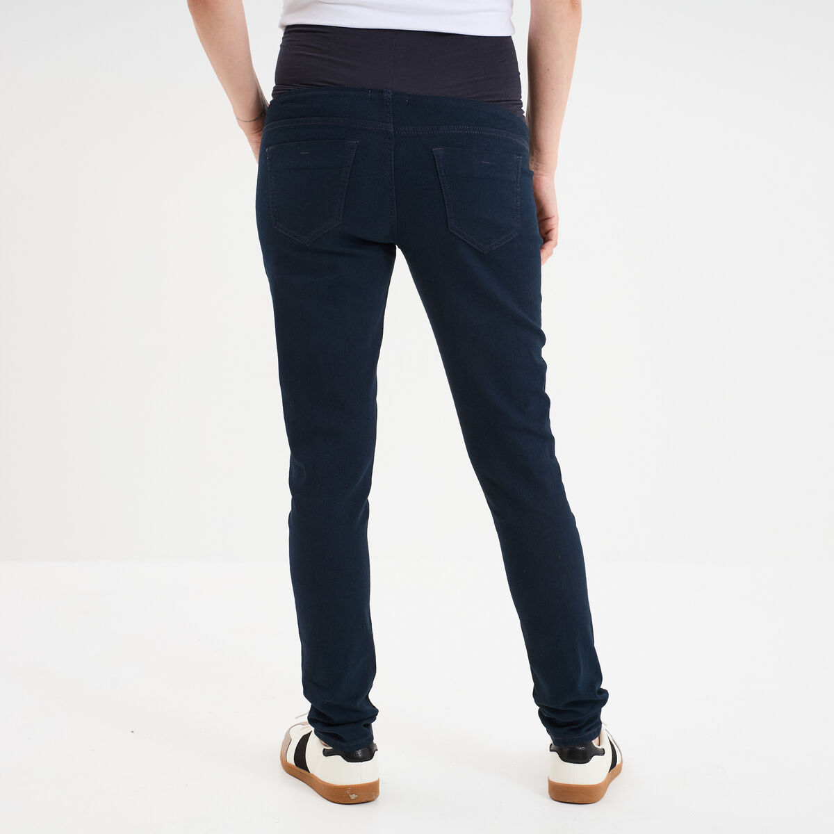 Jegging grossesse confort avec bandeau denim blue black femme maternité