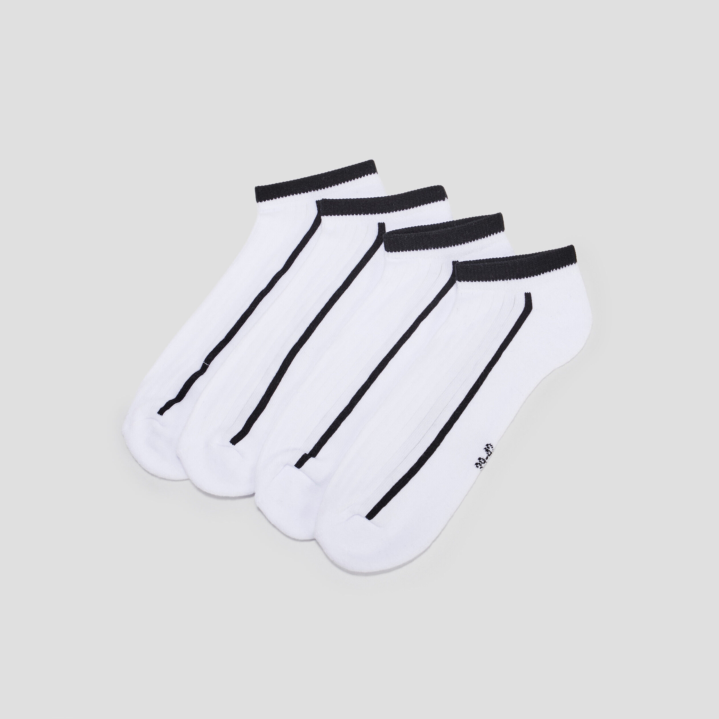 Lot 4 paires de chaussettes blanc homme LH