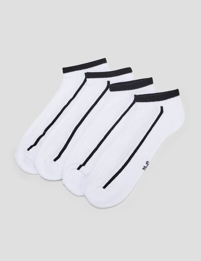 Lot 4 paires de chaussettes blanc homme
