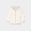 Gilet tricot réversible à capuche Creeks beige bébé garçon